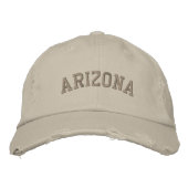 Arizona geborduurd Distressed Twill Pet Stone (Voorkant)