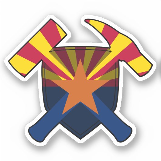 Arizona Geoloog Vinyl Sticker (Voorkant)