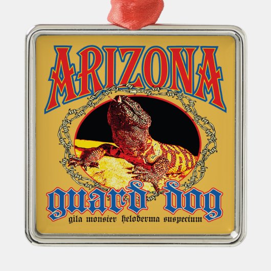 Arizona Gilamonster Metalen Ornament (Voorkant)
