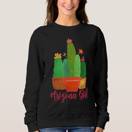 Arizona Girl Boho Cactus Planten Trui (Voorkant)