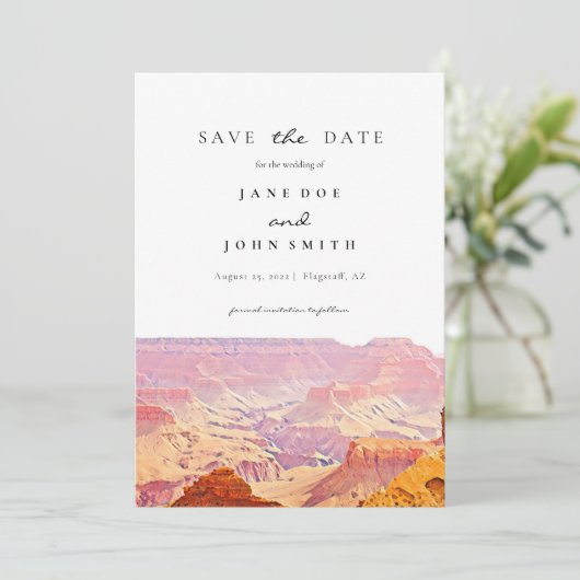 Arizona Grand Canyon slaat de datum op Save The Date (Staand voorkant)
