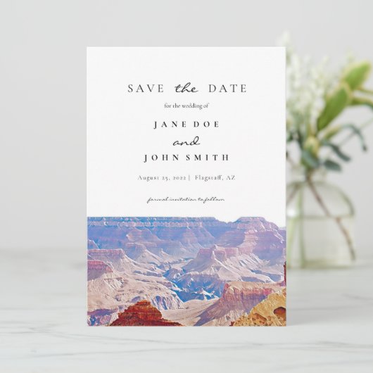 Arizona Grand Canyon slaat de datum op Save The Date (Staand voorkant)