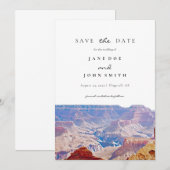 Arizona Grand Canyon slaat de datum op Save The Date (Voorkant / Achterkant)