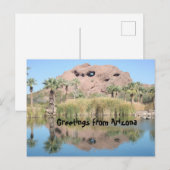 Arizona Greetings Phoenix Landmark Mountain Briefkaart (Voorkant / Achterkant)