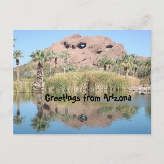Arizona Greetings Phoenix Landmark Mountain Briefkaart (Voorkant)