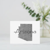 Arizona  grijze alkboard zwarte naam briefkaart (Staand voorkant)