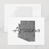 Arizona  grijze alkboard zwarte naam briefkaart (Voorkant / Achterkant)