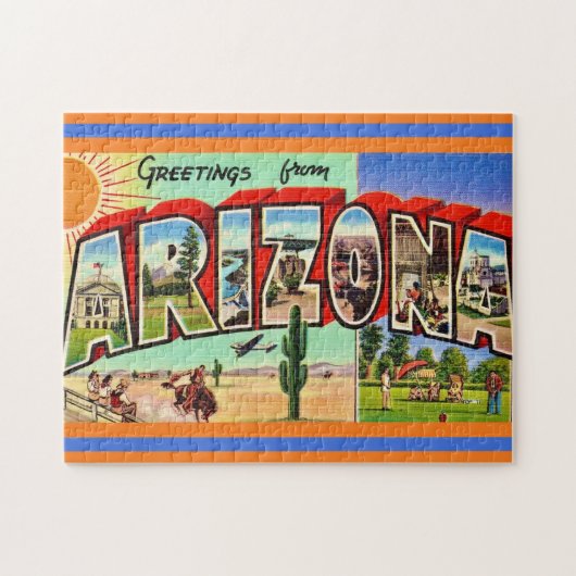 Arizona Groet Ansichtkaart Legpuzzel (Horizontaal)