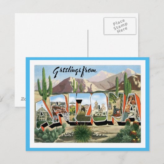 Arizona-groetings uit de VS Briefkaart (Voorkant / Achterkant)