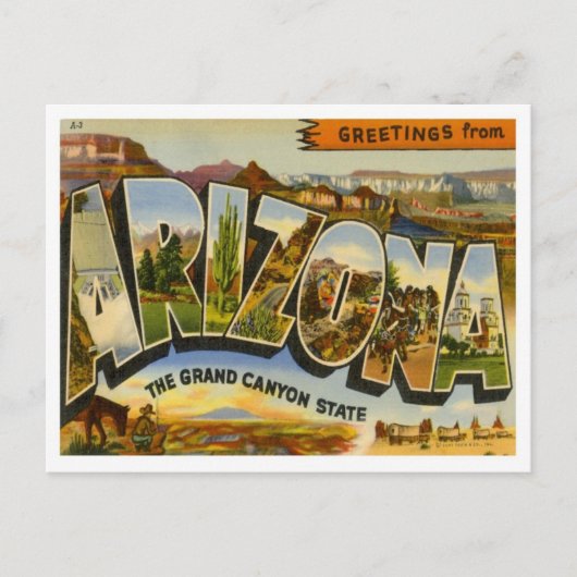 Arizona-groetings uit de VS Briefkaart (Voorkant)