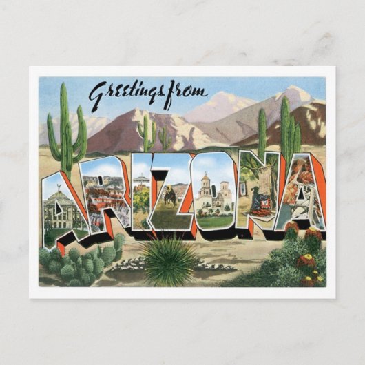 Arizona-groetings uit de VS Briefkaart (Voorkant)