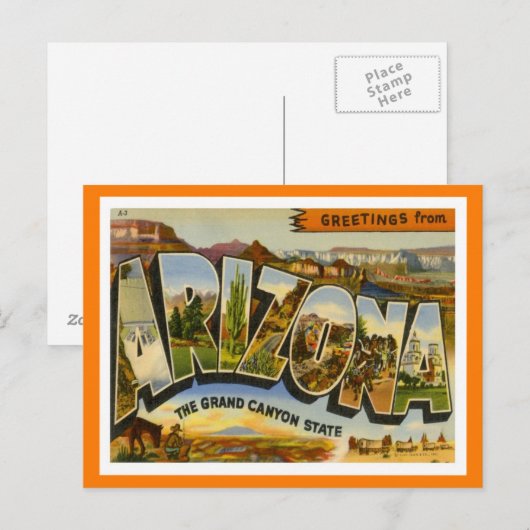Arizona-groetings uit de VS Briefkaart (Voorkant / Achterkant)