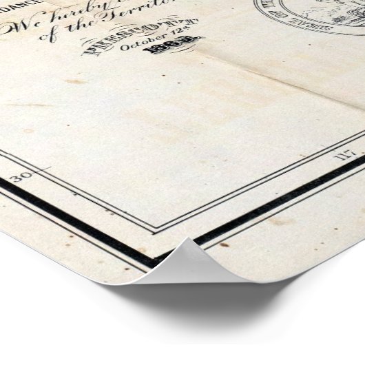 ARIZONA GRONDGEBIED MAP 1865 POSTER (Hoek)