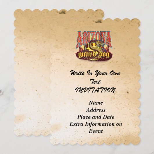 Arizona Guard Dog Snake Kaart (Voorkant / Achterkant)