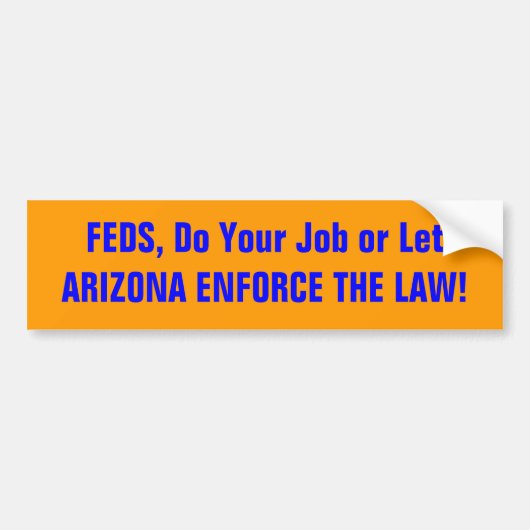 ARIZONA HANDHAVEN DE WET BUMPERSTICKER (Voorkant)