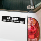 ARIZONA HEEFT HET GOEDE IDEE! Bumpersticker (Op Truck)