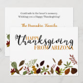 Arizona Herfst Foliage Thanksgiving Card Feestdagenkaart (Voorkant / Achterkant)