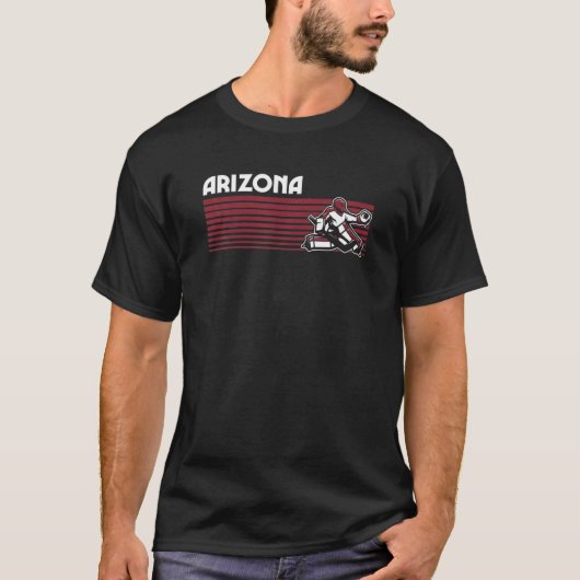 Arizona Hockey Retro Throwback Style T-shirt (Voorkant)