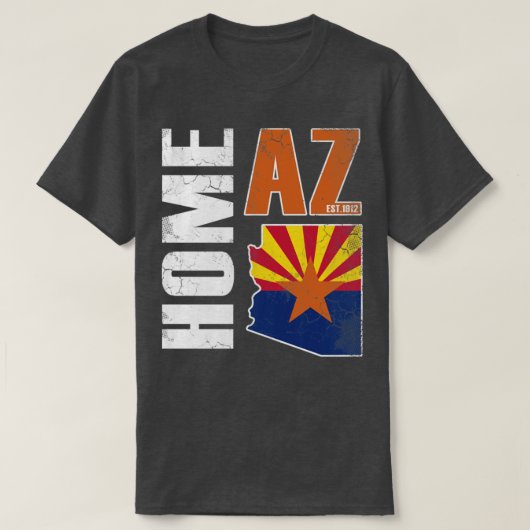  Arizona Home Flag Map Arizonian T-shirt (Design voorkant)