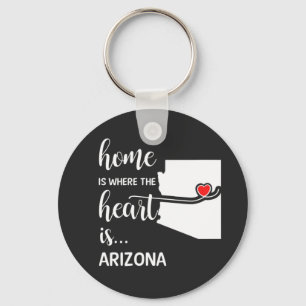 Arizona home is waar het hart ligt sleutelhanger