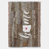 Arizona Home State Personalized Wood Kijk uit Deken (Voorkant Verticaal)