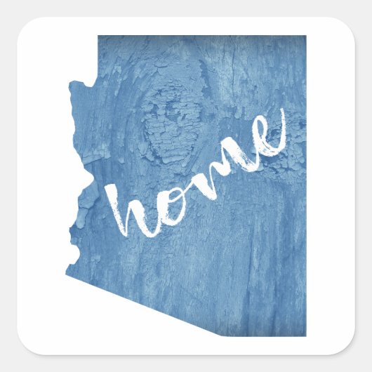 Arizona Home Wood Grain Vierkante Sticker (Voorkant)
