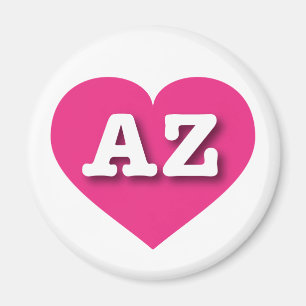 Arizona Hot Pink Heart - Ik hou van AZ Magneet