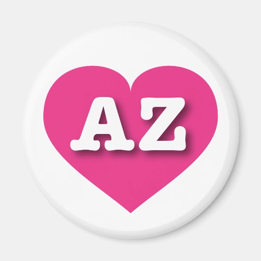 Arizona Hot Pink Heart - Ik hou van AZ Magneet (Voorkant)