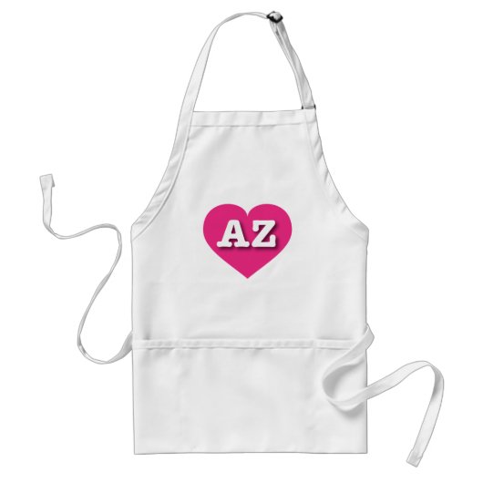Arizona Hot Pink Heart - Ik hou van AZ Standaard Schort (Voorkant)