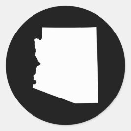 Arizona in het wit ronde sticker