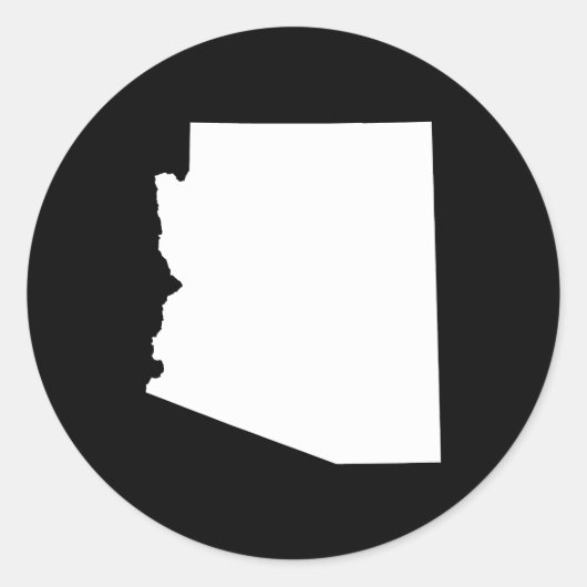 Arizona in het wit ronde sticker (Voorkant)