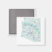 Arizona Interstate Kaart Magneet (Voorkant / Achterkant)