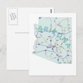 Arizona Interstate Map Briefkaart (Voorkant / Achterkant)