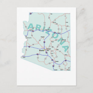 Arizona Interstate Map Briefkaart