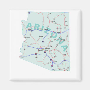 Arizona Interstate Map Magnet