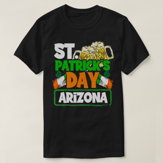 Arizona Irish Flag Gift Saint Patricks Day Mannen  T-shirt (Design voorkant)