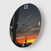 "Arizona is geweldig!" Sunset Sonoran Desert Cactu Grote Klok (Hoek)