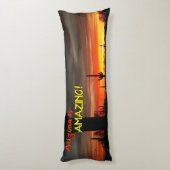 "Arizona is geweldig!" Sunset Sonoran Desert Cactu Lichaamskussen (Achterkant (Verticaal))