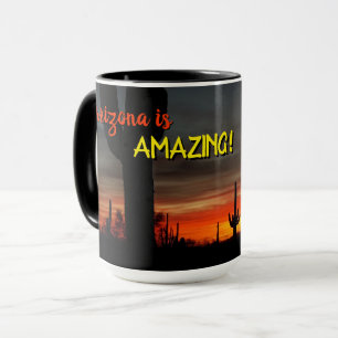 "Arizona is geweldig!" Sunset Sonoran Desert Cactu Mok