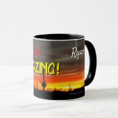 "Arizona is geweldig!" Sunset Sonoran Desert Cactu Mok (Voorkant rechts)