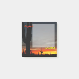 "Arizona is geweldig!" Sunset Sonoran Desert Cactu Post-it® Notes
