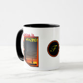 Arizona is het Amazing Sunset Cactus AZ Map Outlin Mok (Voorkant links)