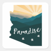 Arizona is paradijs vierkante sticker (Voorkant)