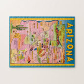 Arizona Kaart 11x14 Jigsaw Puzzel (Horizontaal)