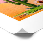 Arizona kaart 20x28 poster afdruk (Hoek)