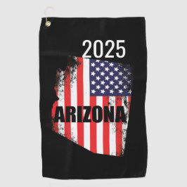 Arizona Kaart Amerikaanse Vlag Vrijheid 2025 Golfhanddoek