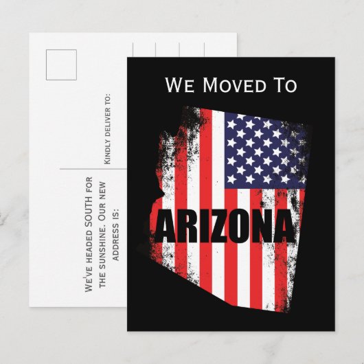 Arizona kaart Amerikaanse vlag vrijheid bewegen (Voorkant / Achterkant)