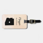 Arizona kaart bagagelabel voor huwelijksfeest welk (Voorkant horizontaal)