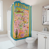 Arizona Kaart Douchegordijn (In situ)