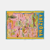 Arizona Kaart Fleece Deken (Voorkant (Horizontaal))